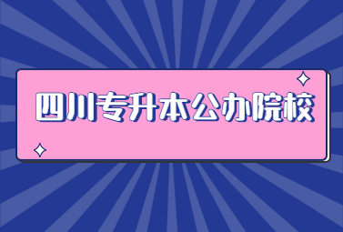 四川专升本公办院校